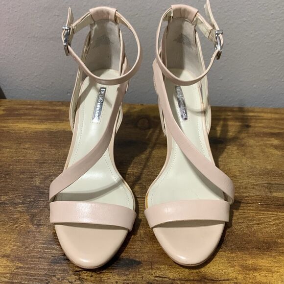 BCBGeneration Nude Strappy Heels Size 7.5 - Picture 2 of 9